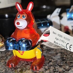 Wind-Up Kangaroo Toy - Orange and Blue
